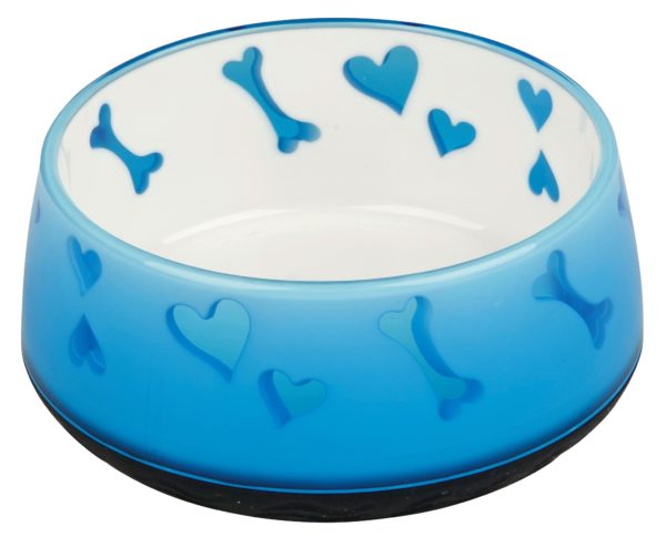 Trixie Lovely Dog műanyag tál 0,3l/12cm - Kék -KIFUTÓ TERMÉK!