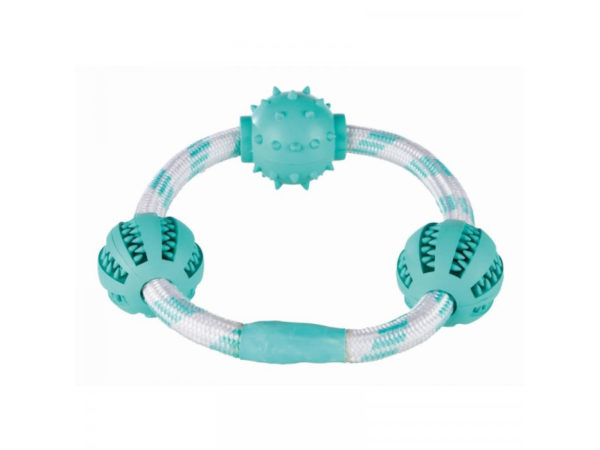 Trixie Játék Denta Fun Gumi Labdák Karikán 20cm/5cm