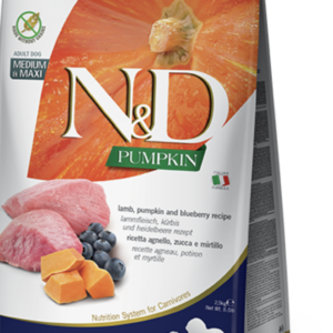 N&D Dog Grain Free Bárány & Áfonya Sütőtökkel Adult Medium/Maxi 12kg