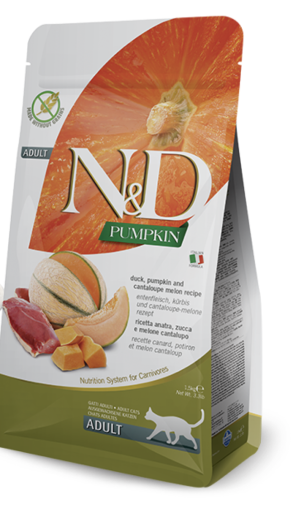 N&D Cat Grain Free Tök, Kacsa, Sárgadinnye 1,5kg