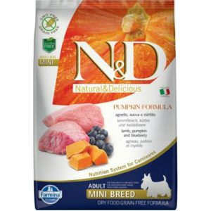 N&D Dog Grain Free Bárány & Áfonya Sütőtökkel Adult Mini 7kg