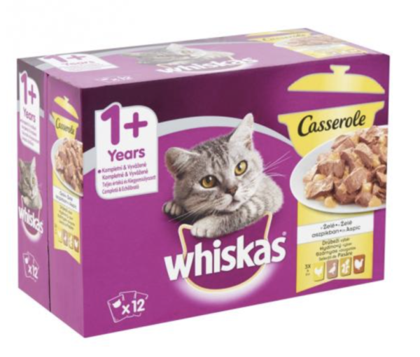 Whiskas Alutasak 12 Pack Szárnyas Casserole 12x85g