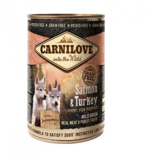 Carnilove Puppy Salmon & Turkey Can- Lazac és Pulyka Hússal Konzerv 400g