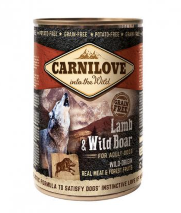 Carnilove Adult Lamb & Wild Boar Can - Bárány és Vaddisznó Hússal Konzerv 400g