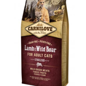 Carnilove Cat Adult Lamb & Wild Boar Sterilised- Bárány & Vaddisznóhússal 6kg