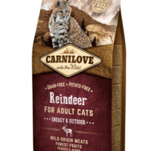 Carnilove Cat Adult Reindeer Energy & Outdoor- Rénszarvashússal 6kg