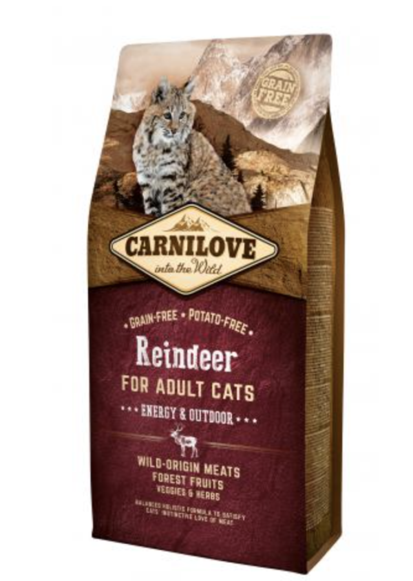 Carnilove Cat Adult Reindeer Energy & Outdoor- Rénszarvashússal 6kg