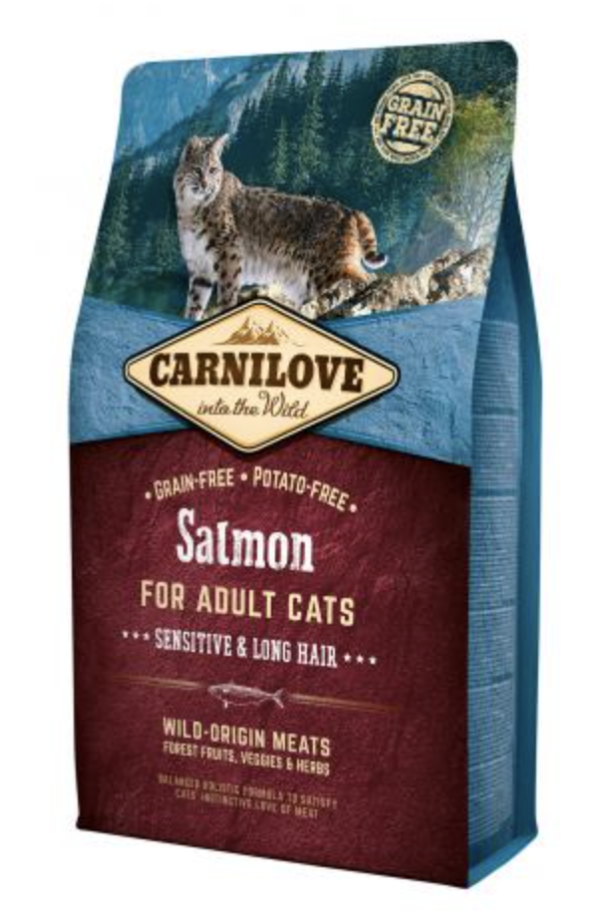 Carnilove Cat Adult Salmon Sensitive & Long Hair- Lazachússal 2kg