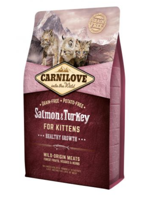 Carnilove Cat Kitten Salmon & Turkey – Healthy Growth - Lazac és Pulykahússal 6kg