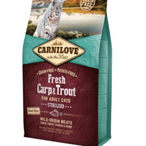 Carnilove Fresh Adult Cat Carp & Trout Sterilised - Ponty és Pisztránghússal 6kg