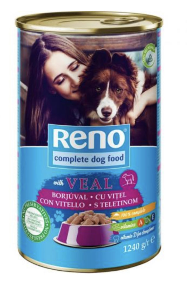 Reno Konzerv Kutya Borjú 1240g