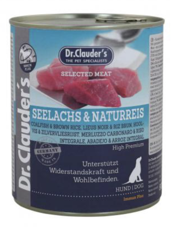 Dr.Clauders Dog Selected Meat Tőkehalas és Rizses Konzerv 800g
