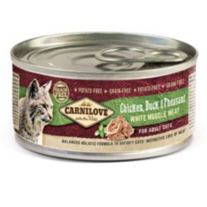Carnilove Cat Chicken, Duck & Pheasant Can- Csirke, Kacsa és Fácán Hússal Konzerv 100g