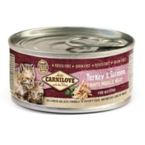 Carnilove Cat Kitten Turkey & Salmon Can- Pulyka és Lazachússal Konzerv 100g