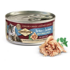 Carnilove Cat Turkey & Salmon Can- Pulyka és Lazachússal Konzerv 100g