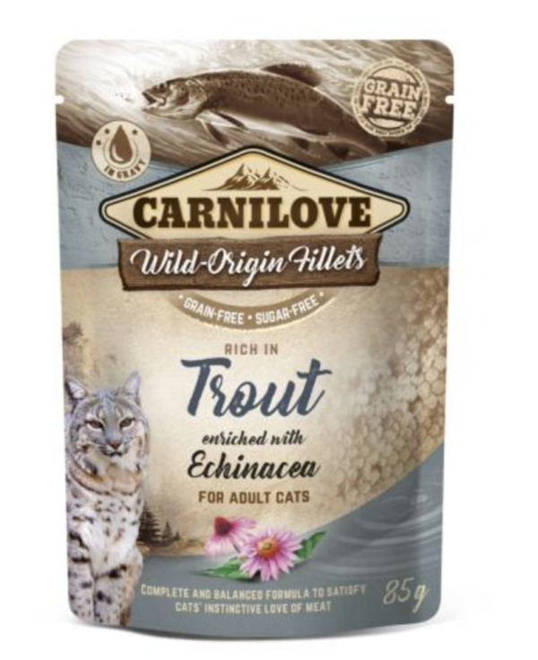 Carnilove Cat Tasakos Trout With Echinacea - Pisztráng Echinaceával 85g