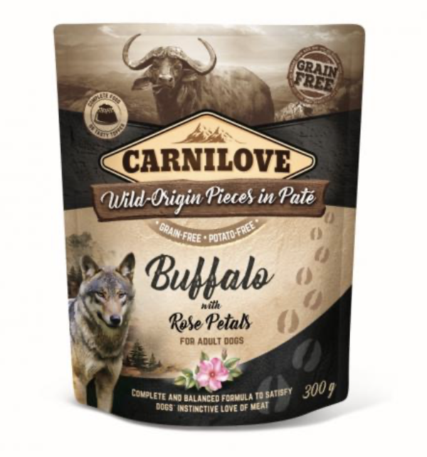 Carnilove Dog Tasakos Paté Buffalo With Rose Petals - Bivaly Rózsaszirommal 300g