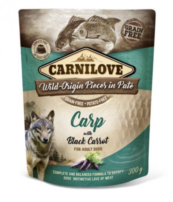 Carnilove Dog Tasakos Paté Carp With Black Carrot - Ponty Fekete Répával 300g
