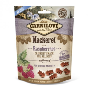 Carnilove Dog Crunchy Snack Makrela & Raspberry- Makréla Hússal és Málnával 200g