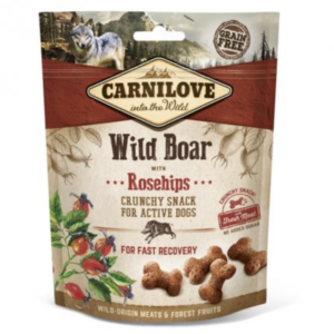 Carnilove Dog Crunchy Snack Wild Boar & Rosehips- Vaddisznó Hússal és Csipkebogyóval 200g