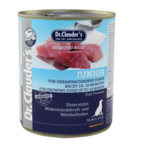 Dr.Clauders Dog Konzerv Selected Meat Junior 800g