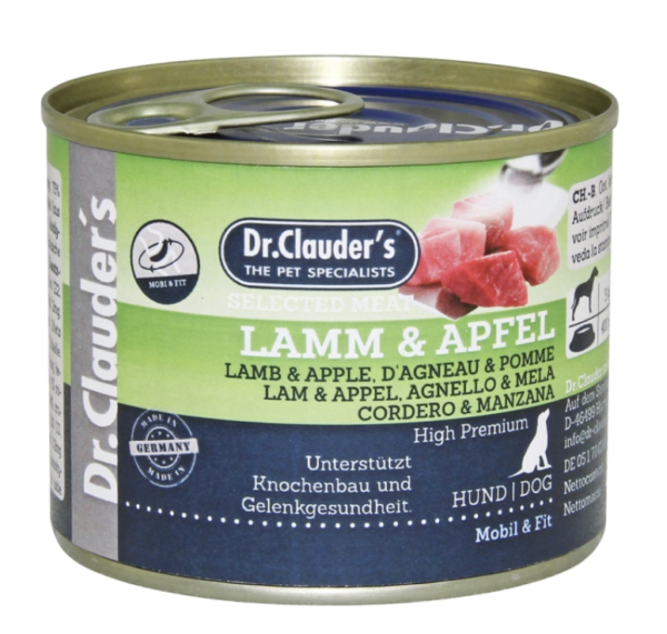 Dr.Clauders Dog Selected Meat Bárányos és Almás Konzerv 200g