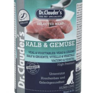Dr.Clauders Dog Selected Meat Borjús és Zöldséges Konzerv 400g