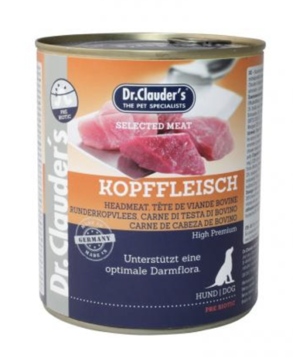 Dr.Clauders Dog Selected Meat Fejhúsos Konzerv 800g