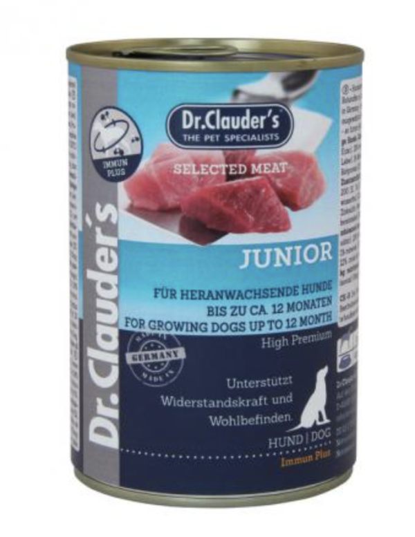 Dr.Clauders Dog Selected Meat Junior Konzerv 400g