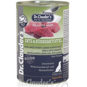Dr.Clauders Dog Selected Meat Kacsás és Édesburgonyás Konzerv 400g