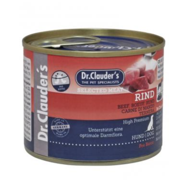Dr.Clauders Dog Selected Meat Marhás Konzerv 200g