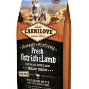 Carnilove Fresh Adult Dog Small Ostrich & Lamb Excellent Digestion- Strucc és Bárányhússal 6kg