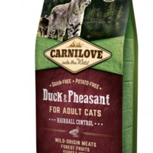 Carnilove Cat Adult Duck & Pheasant Hairball Control- Kacsa és Fácánhússal 6kg