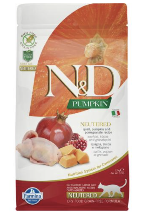 N&D Cat Grain Free Pumpkin Fürj Ivartalanított 1,5kg