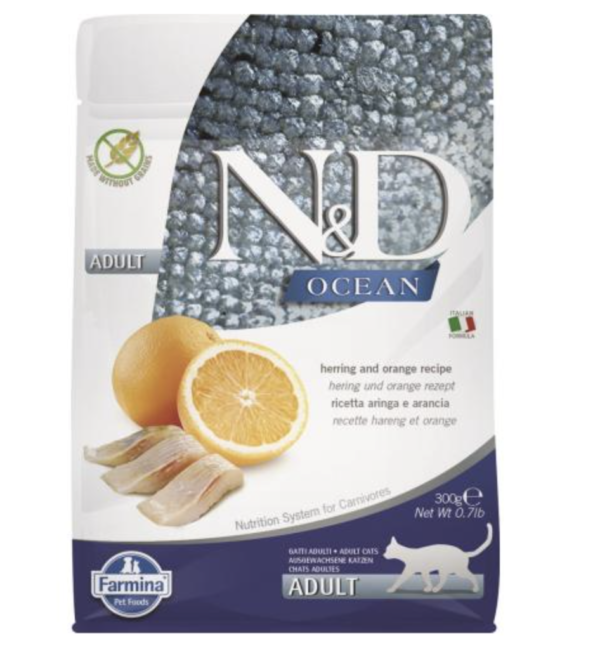 N&D Cat Ocean Hering & Narancs Adult 300g