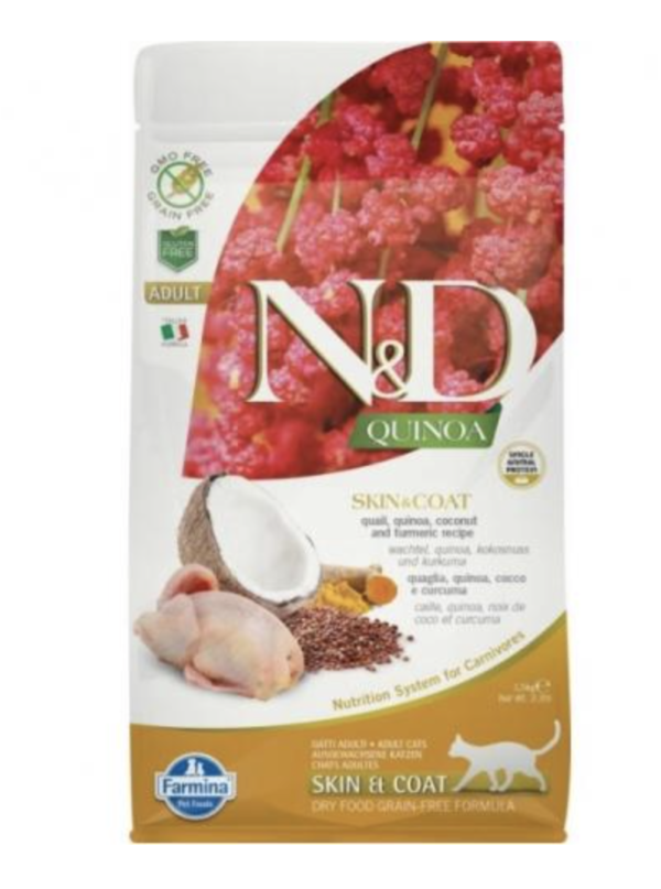 N&D Cat Quinoa Skin & Coat Fürj 1,5kg