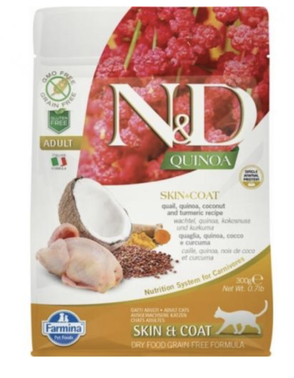 N&D Cat Quinoa Skin & Coat Fürj 300g