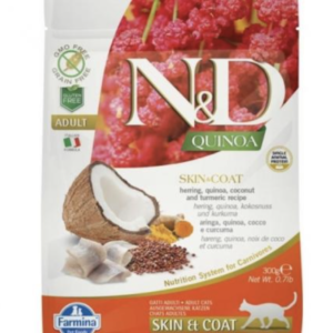 N&D Cat Quinoa Skin & Coat Hering 300g