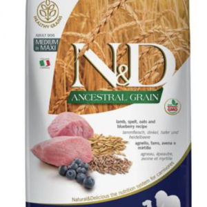 N&D Dog Ancestral Grain bárány, tönköly, zab&áfonya adult medium&maxi 12kg