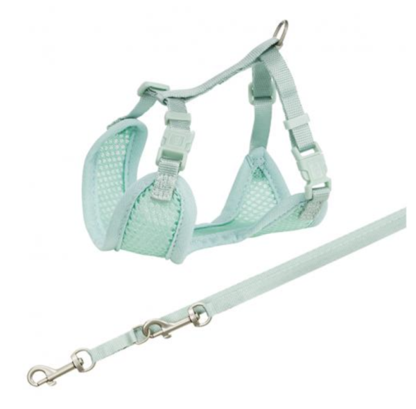 Trixie Junior Puppy Soft Szett Hám+Póráz 26–34cm / 10mm 2m Menta