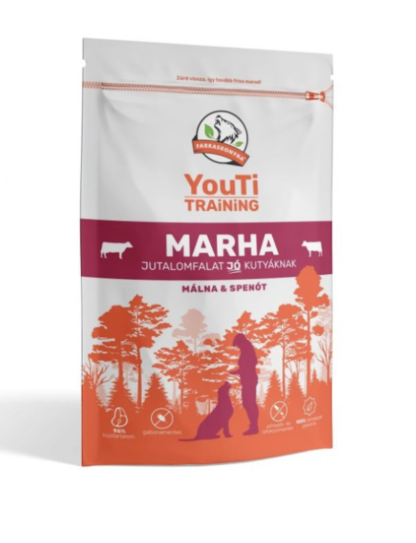 YouTi Training Marha, Málna, Spenót Jutalomfalat 100g