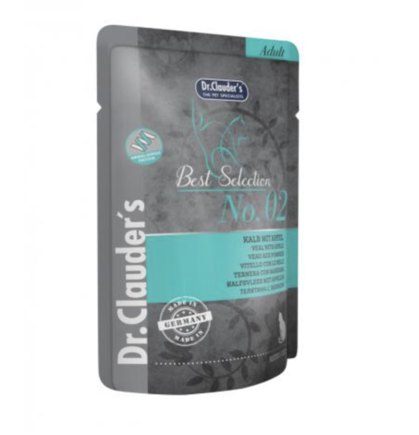 Dr.Clauders Best Selection Cat No2 Alutasak Borjú Almával - Mono Protein 85g