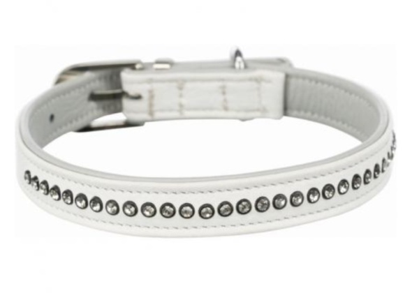 Trixie Nyakörv Active Comfort Strasszkövekkel S–M 27–33cm/15mm Fehér