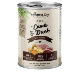 Chicopee Konzerv Dog Adult Pure Bárány, Kacsa és Burgonya 400g