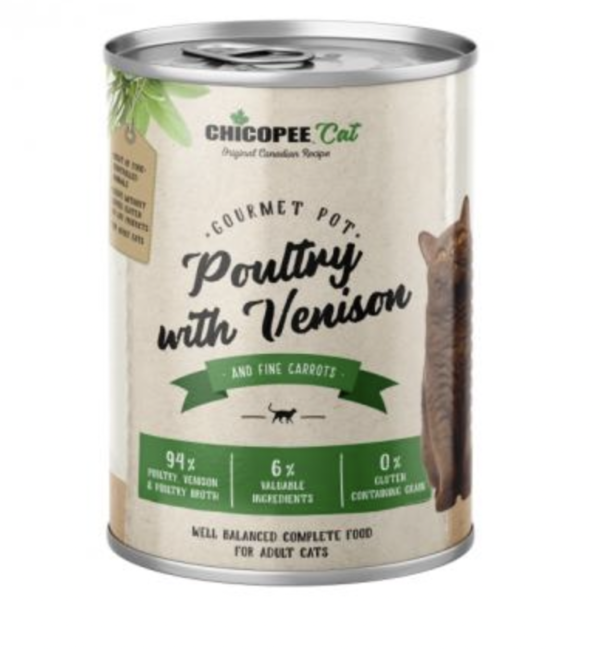 Chicopee Konzerv Cat Adult Gourmet Pot Szárnyas és Vad 400g