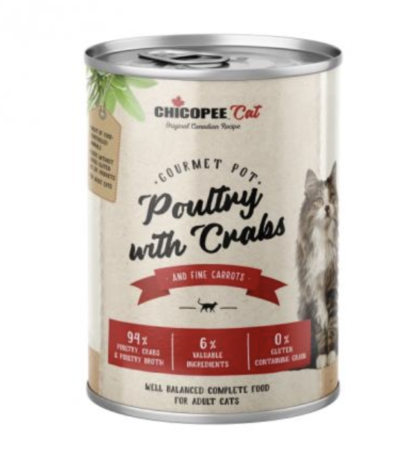 Chicopee Konzerv Cat Adult Gourmet Pot Szárnyas és Rák 400g