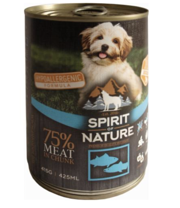 Spirit of Nature Dog Konzerv Tonhallal és Lazaccal 415g