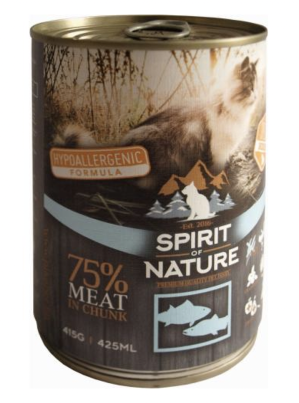 Spirit of Nature Cat Konzerv Tonhallal és Lazaccal 415g