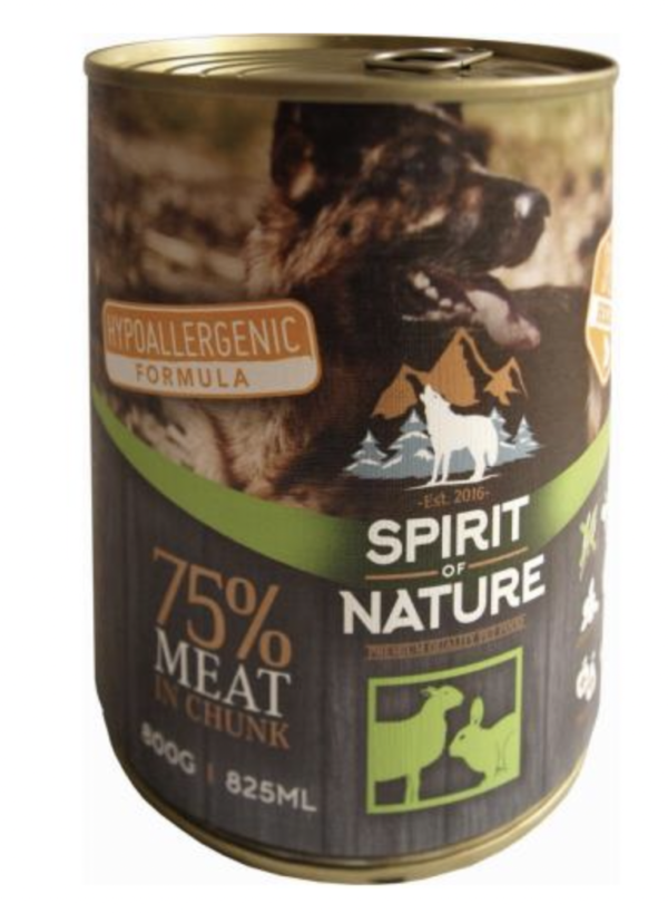 Spirit of Nature Dog Konzerv Bárányhússal és Nyúlhússal 800g