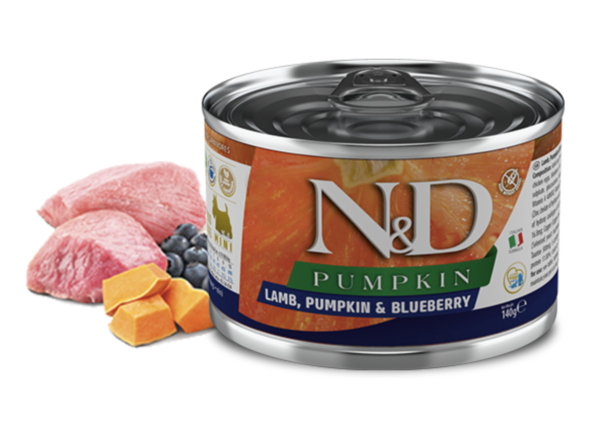 N&D Dog Pumpkin Konzerv Bárány & Áfonya Sütőtökkel Adult Mini 140g